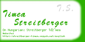 timea streitberger business card
